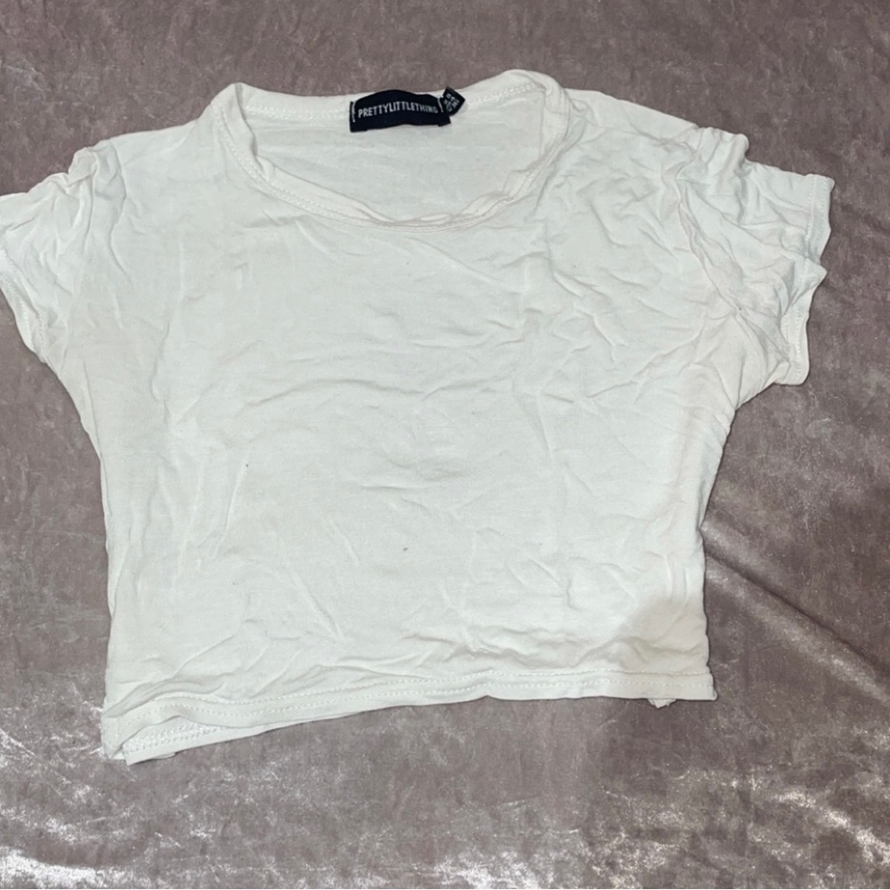PLT | White Cropped T-Shirt